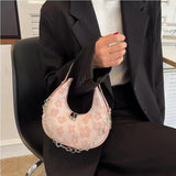 MBTI Womens Floral Handbag Pink Spring and Summer Casual Purse