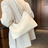 Casual Vintage Women Shoulder Bag Plush Handbag for Women