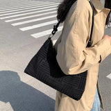 Casual Vintage Women Shoulder Bag Plush Handbag for Women