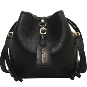 PU Leather Bucket Crossbody Sling Bag for Women