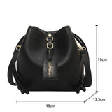 PU Leather Bucket Crossbody Sling Bag for Women