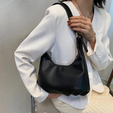 2021 Winter Lady Handbag Purse Solid Soft PU Leather Shoulder Crossbody Bag