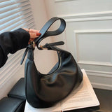2021 Winter Lady Handbag Purse Solid Soft PU Leather Shoulder Crossbody Bag