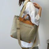 Large Capacity Canvas Bag Top-handle Bags for Women Female Purses and Handbags