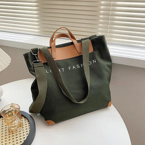 Large Capacity Canvas Bag Top-handle Bags for Women Female Purses and Handbags