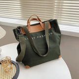 Large Capacity Canvas Bag Top-handle Bags for Women Female Purses and Handbags
