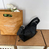Women High Handbag Ladies Solid PU Leather Shoulder Bag