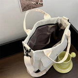 Corduroy Shopper Bag for Women Canvas Tote Bag