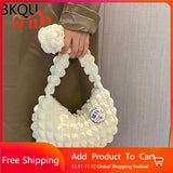 Women Shoulder Bags Lattice Armpit Handbags Mini Pure Shoulder Top-Handle Bag