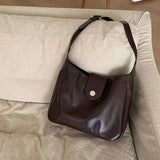 Vintage PU Leather Women's Bag One Shoulder Crossbody Tote Handbag