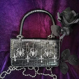 MBTI Halloween Gothic Shoulder Bag Women Metal Punk Rock Small Handbag