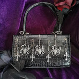MBTI Halloween Gothic Shoulder Bag Women Metal Punk Rock Small Handbag