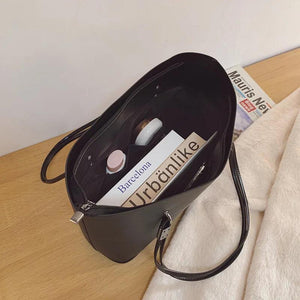 Large-capacity Tote Bag Soft PU Leather Handbag