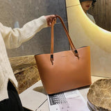 Large-capacity Tote Bag Soft PU Leather Handbag