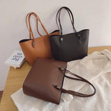 Large-capacity Tote Bag Soft PU Leather Handbag