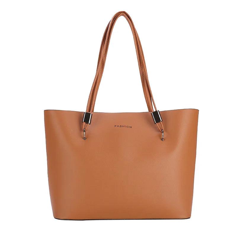 Large-capacity Tote Bag Soft PU Leather Handbag