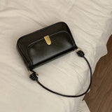 Retro Red Women's Leather Handbag Underarm Bag