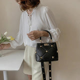 Rivet Shoulder Bag Women's Crossbody Handbag Purse Female Phone Pack
