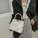 Rivet Shoulder Bag Women's Crossbody Handbag Purse Female Phone Pack