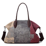 Vintage Graffiti Canvas Handbag Female Shoulder Bag