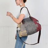 Vintage Graffiti Canvas Handbag Female Shoulder Bag