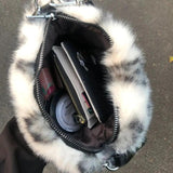 Spice Girl Leopard Plush Chain Underarm Bag