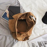 Women's Canvas Shoulder Bags Casual Tote Large Capacity Solid Crossbody Bag