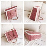 Winter Suede Shoulder Bags for Women Large Capacity Handbags