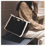 Winter Suede Shoulder Bags for Women Large Capacity Handbags