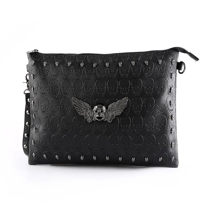 Punk Skull Rivet Clutch Bag Ghost Party Bag Women Shoulder Bag