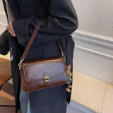 Women Retro Small Flap Messenger Bag Leather Shoulder Bag
