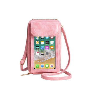 Touch-screen Cell Phone Bag Hand Bags for Womens PU Leather Crossbody Bags