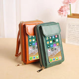 Touch-screen Cell Phone Bag Hand Bags for Womens PU Leather Crossbody Bags