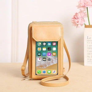 Touch-screen Cell Phone Bag Hand Bags for Womens PU Leather Crossbody Bags