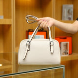Women's Casual Boston Bag High Leather Handbag