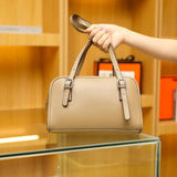 Women's Casual Boston Bag High Leather Handbag