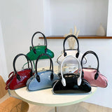 Patent Leather Shell Bag Shoulder Bag Soft Crossbody Bags for Women