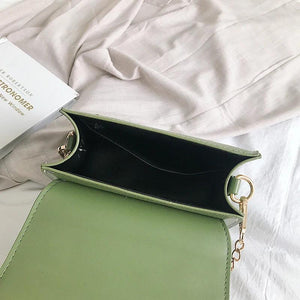 Graffiti PU Leather Crossbody Bag Chain Shoulder Women Handbag