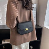 LEFTSIDE Flap Bag for Women Small Crossbody Handbags Solid Shoulder Bag