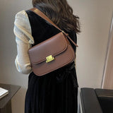 LEFTSIDE Flap Bag for Women Small Crossbody Handbags Solid Shoulder Bag