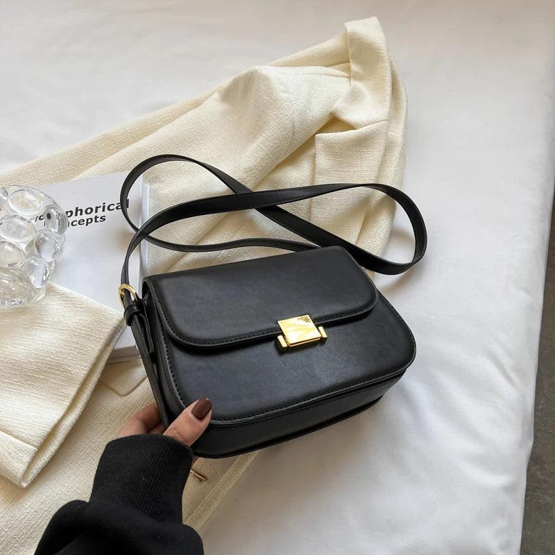 LEFTSIDE Flap Bag for Women Small Crossbody Handbags Solid Shoulder Bag