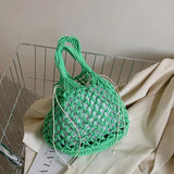 Women's Grid Small Shoulder Bags Summer Handbags Totes