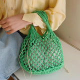 Women's Grid Small Shoulder Bags Summer Handbags Totes