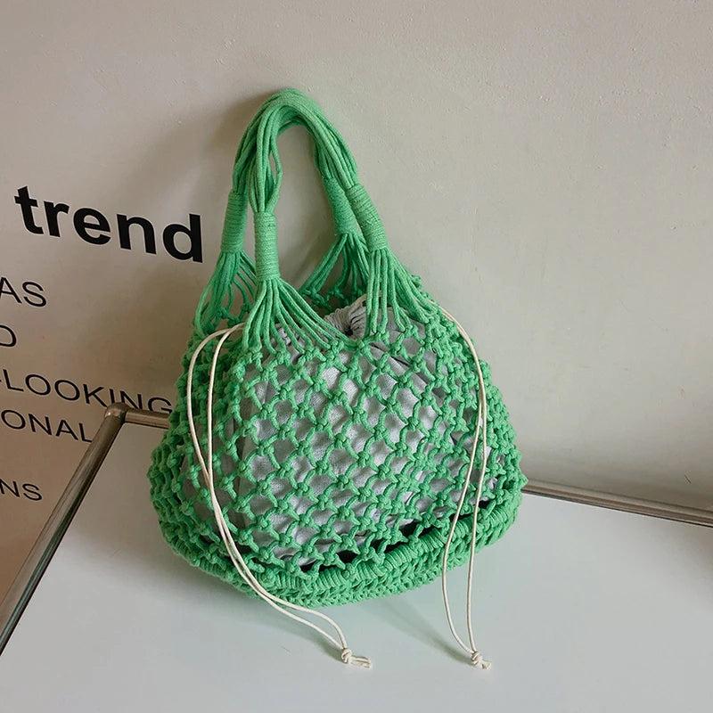 Women's Grid Small Shoulder Bags Summer Handbags Totes