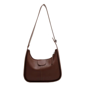 Vintage Shoulder Crossbody Bags for Women PU Leather Ladies Bags Clutch Brown
