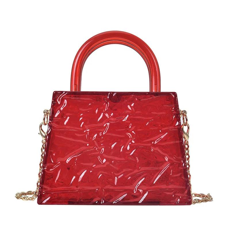 Acrylic Transparent Handbag Women Crossbody Bag Clear Clutch