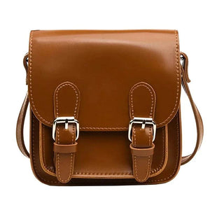 Retro PU Small Square Bag Single Shoulder Crossbody Bag