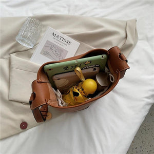 Winter Large Capacity Vintage Leather Handbag Tote Bag