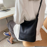 Winter Large Capacity Vintage Leather Handbag Tote Bag