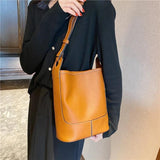 Winter Large Capacity Vintage Leather Handbag Tote Bag